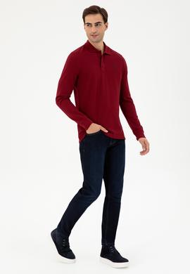 Erkek Bordo Basic Sweatshirt - 50289051198