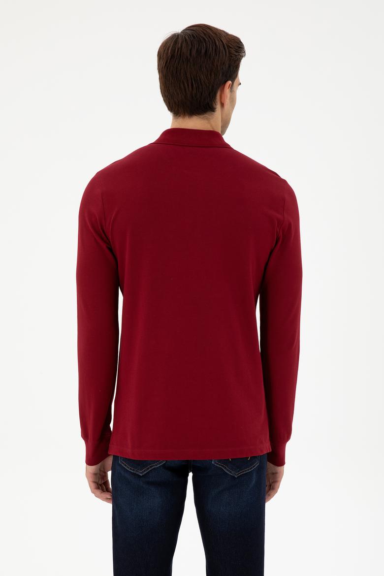 Erkek Bordo Basic Sweatshirt - 50289051198