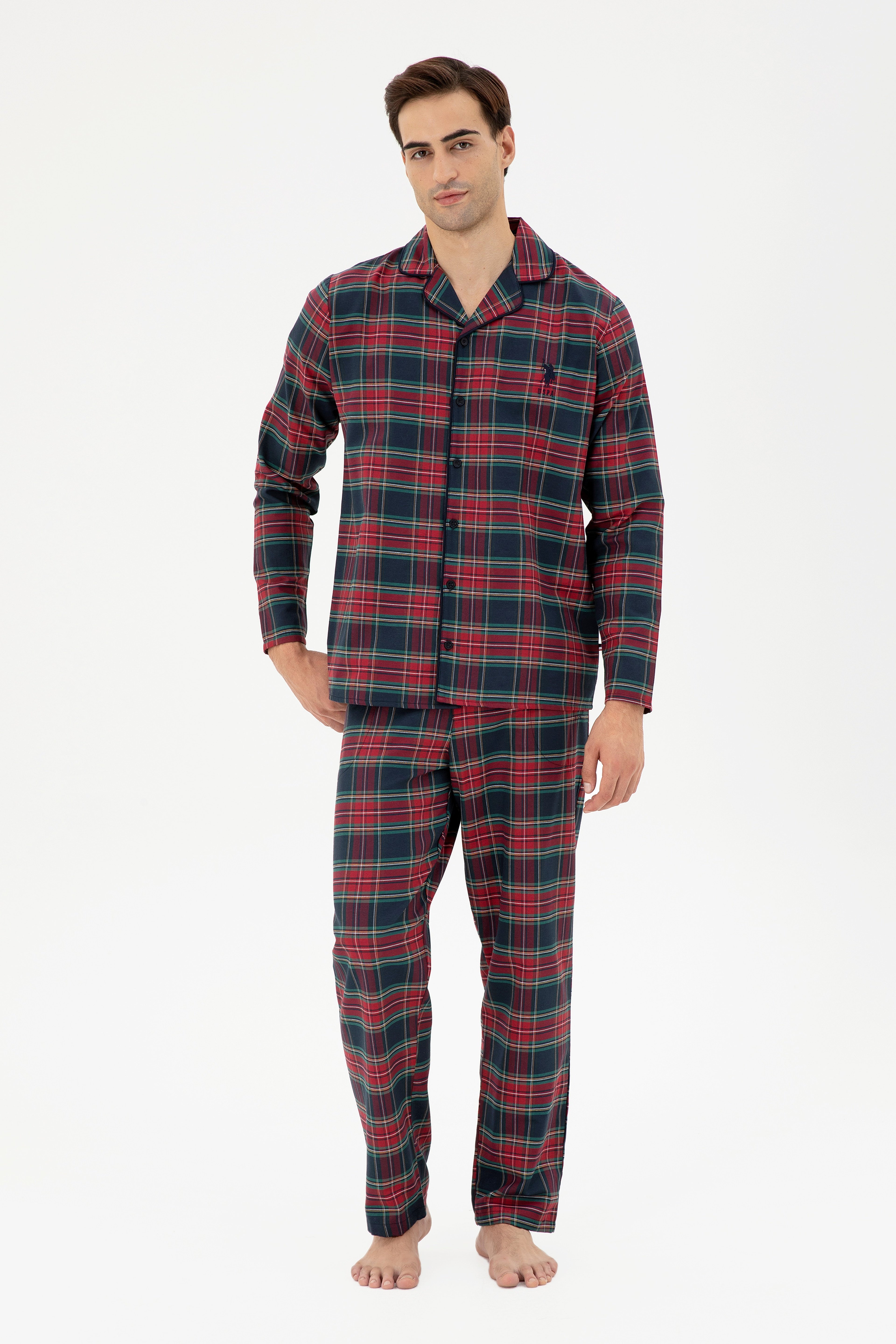 Erkek Bordo Pijama Takımı
