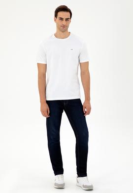 Erkek Beyaz Basic Tişört - 50297445006