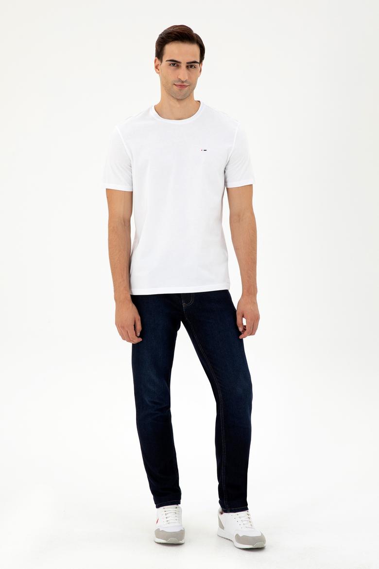 Erkek Beyaz Basic Tişört - 50297445006