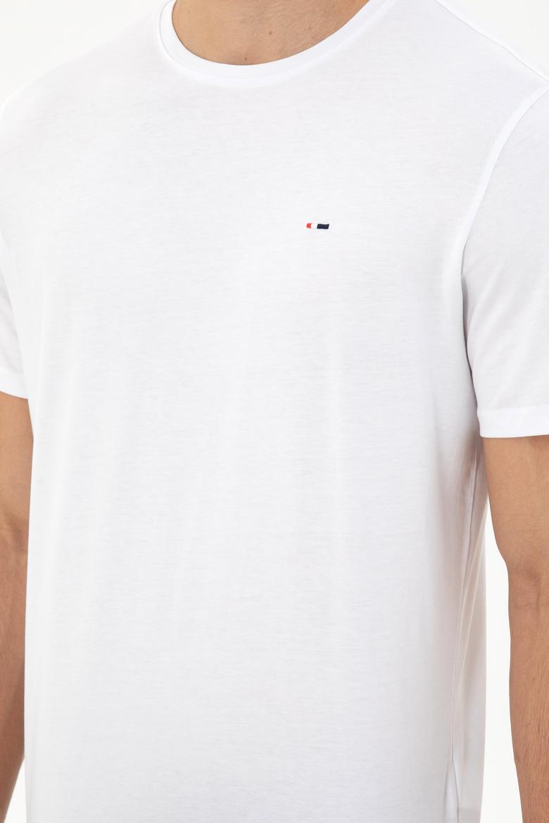 Erkek Beyaz Basic Tişört - 50297445006
