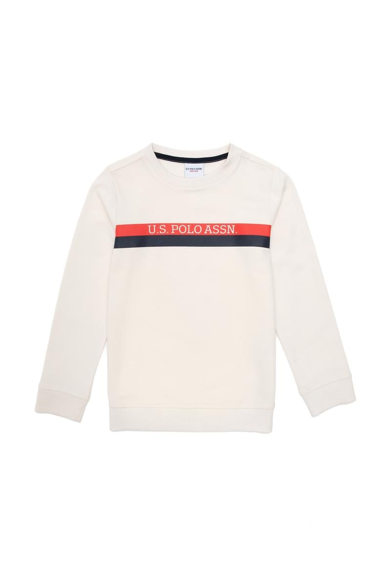 Erkek Çocuk Krem Bisiklet Yaka Sweatshirt - 50293606023