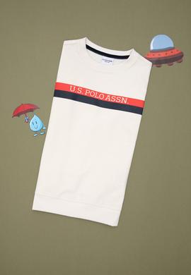 Erkek Çocuk Krem Bisiklet Yaka Sweatshirt - 50293606023