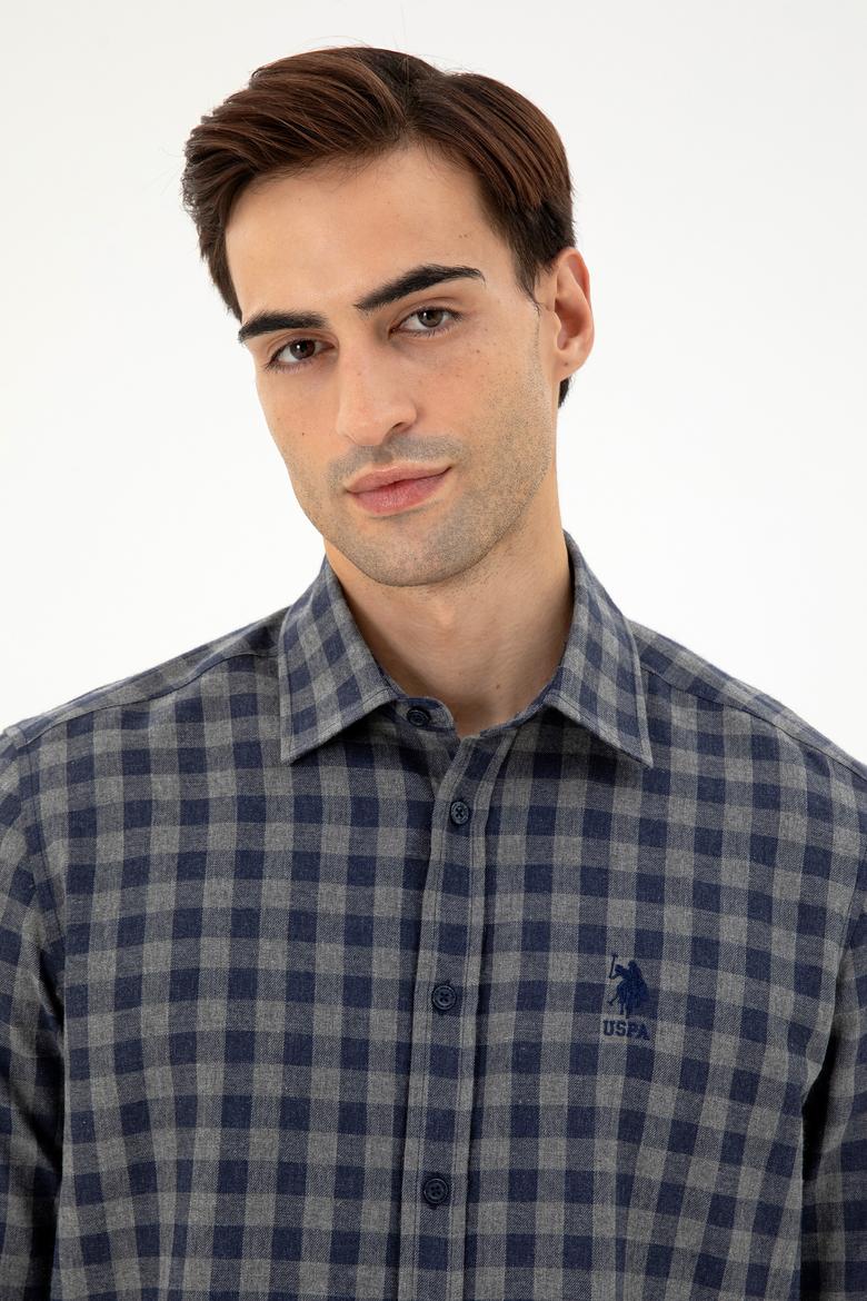 Erkek Antrasit Uzun Kollu Gömlek - 50296607009