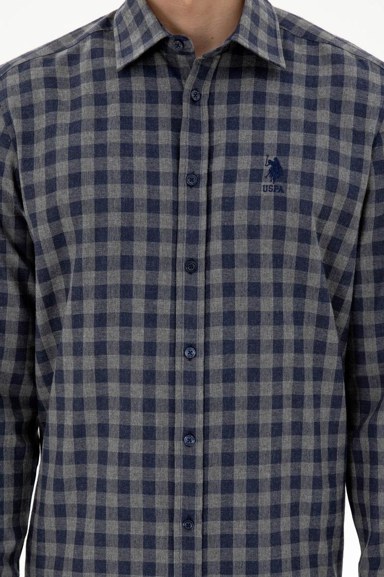 Erkek Antrasit Uzun Kollu Gömlek - 50296607009