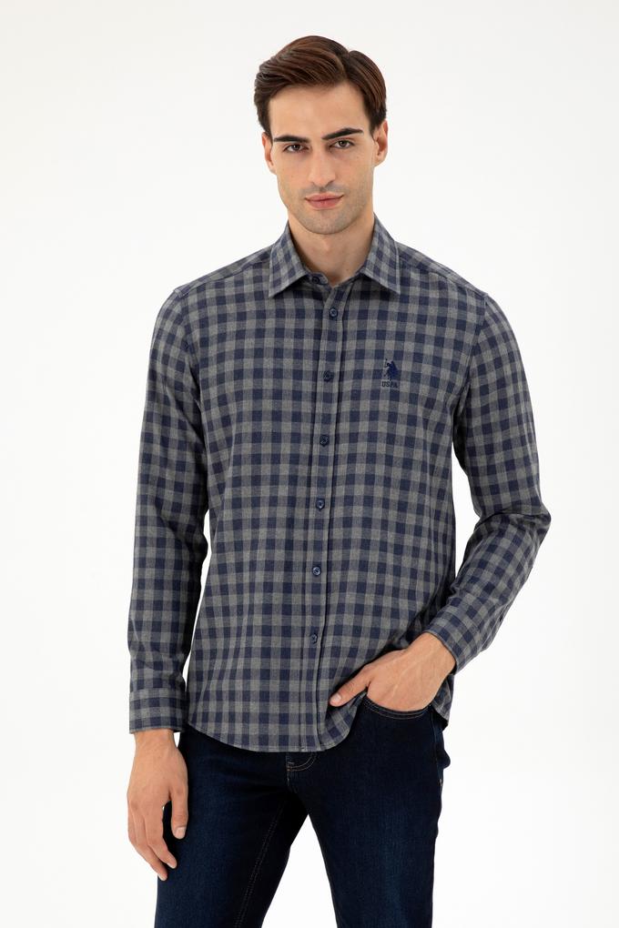 Erkek Antrasit Uzun Kollu Gömlek