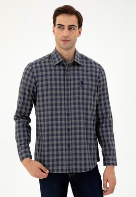 Erkek Antrasit Uzun Kollu Gömlek - 50296607009