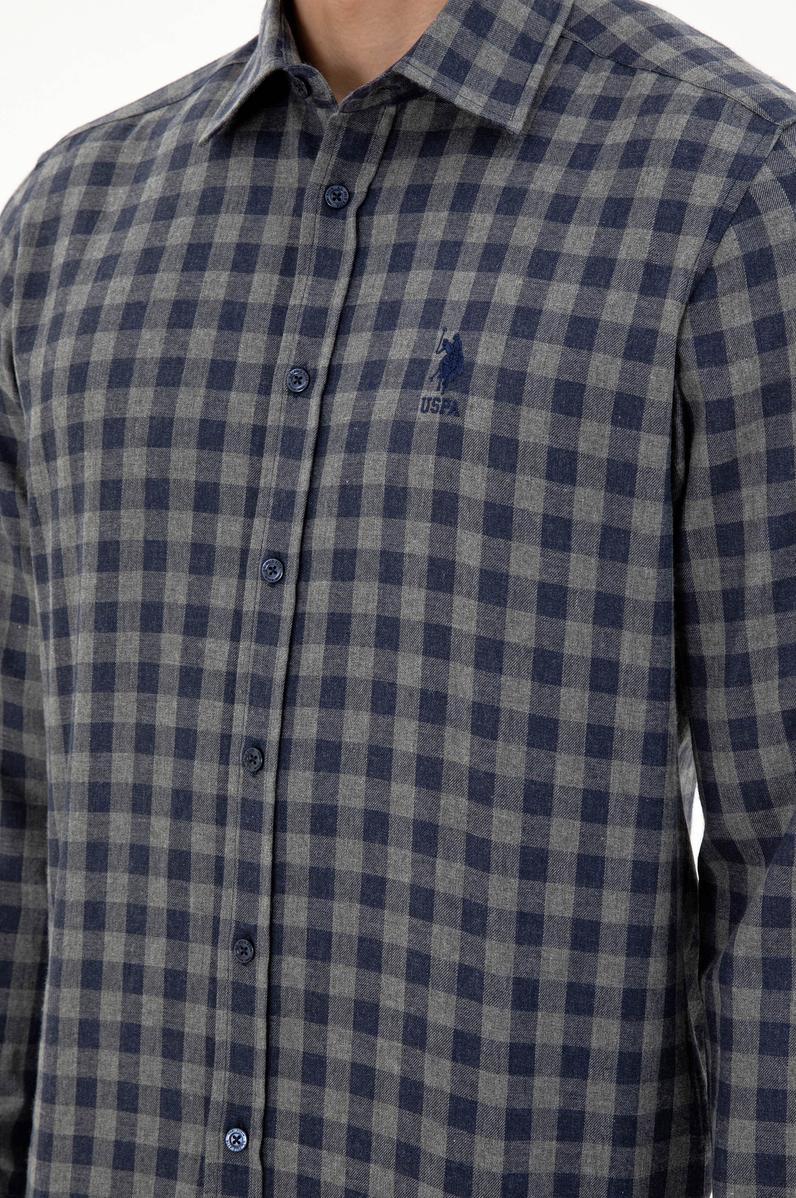 Erkek Antrasit Uzun Kollu Gömlek