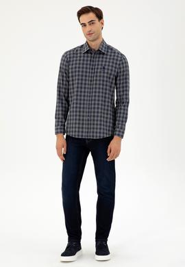 Erkek Antrasit Uzun Kollu Gömlek - 50296607009