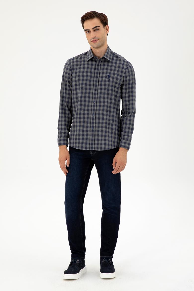 Erkek Antrasit Uzun Kollu Gömlek - 50296607009