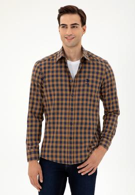 Erkek Sarı Uzun Kollu Gömlek - 50296607018