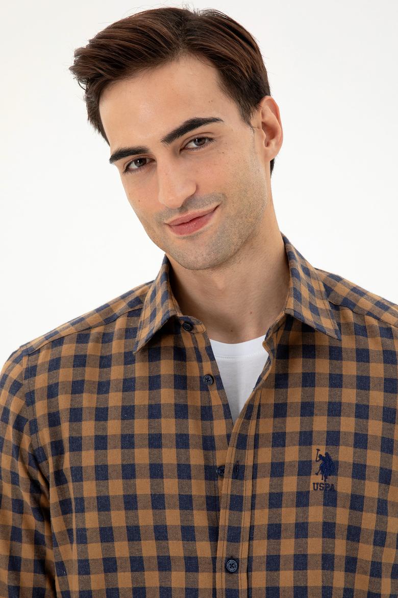 Erkek Sarı Uzun Kollu Gömlek - 50296607018