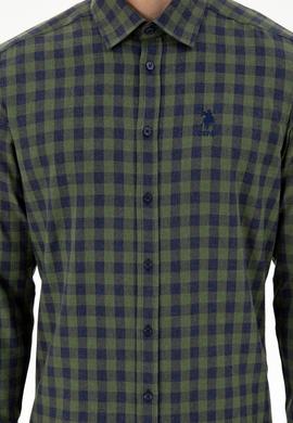 Erkek Koyu Yeşil Uzun Kollu Gömlek - 50296607027