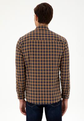 Erkek Sarı Uzun Kollu Gömlek - 50296607018