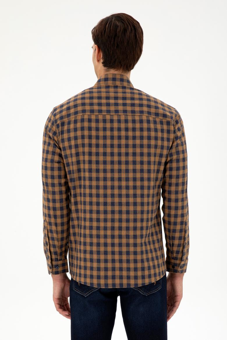 Erkek Sarı Uzun Kollu Gömlek - 50296607018