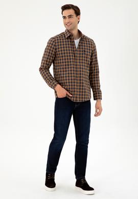 Erkek Sarı Uzun Kollu Gömlek - 50296607018