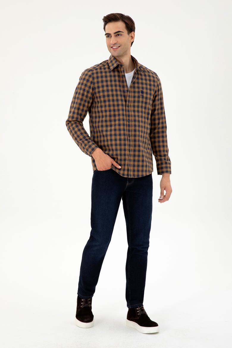 Erkek Sarı Uzun Kollu Gömlek - 50296607018