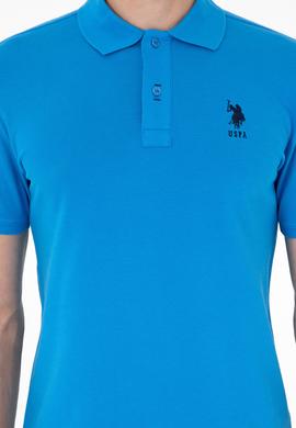 Erkek Slim Fit Polo Yaka Saks Basic Tişört - 50284633086