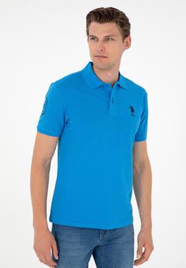 Erkek Slim Fit Polo Yaka Saks Basic Tişört - 50284633086