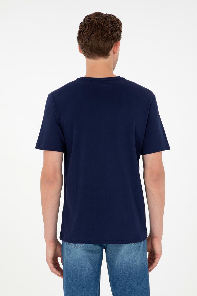 Erkek Lacivert Basic Tişört - 50284640038