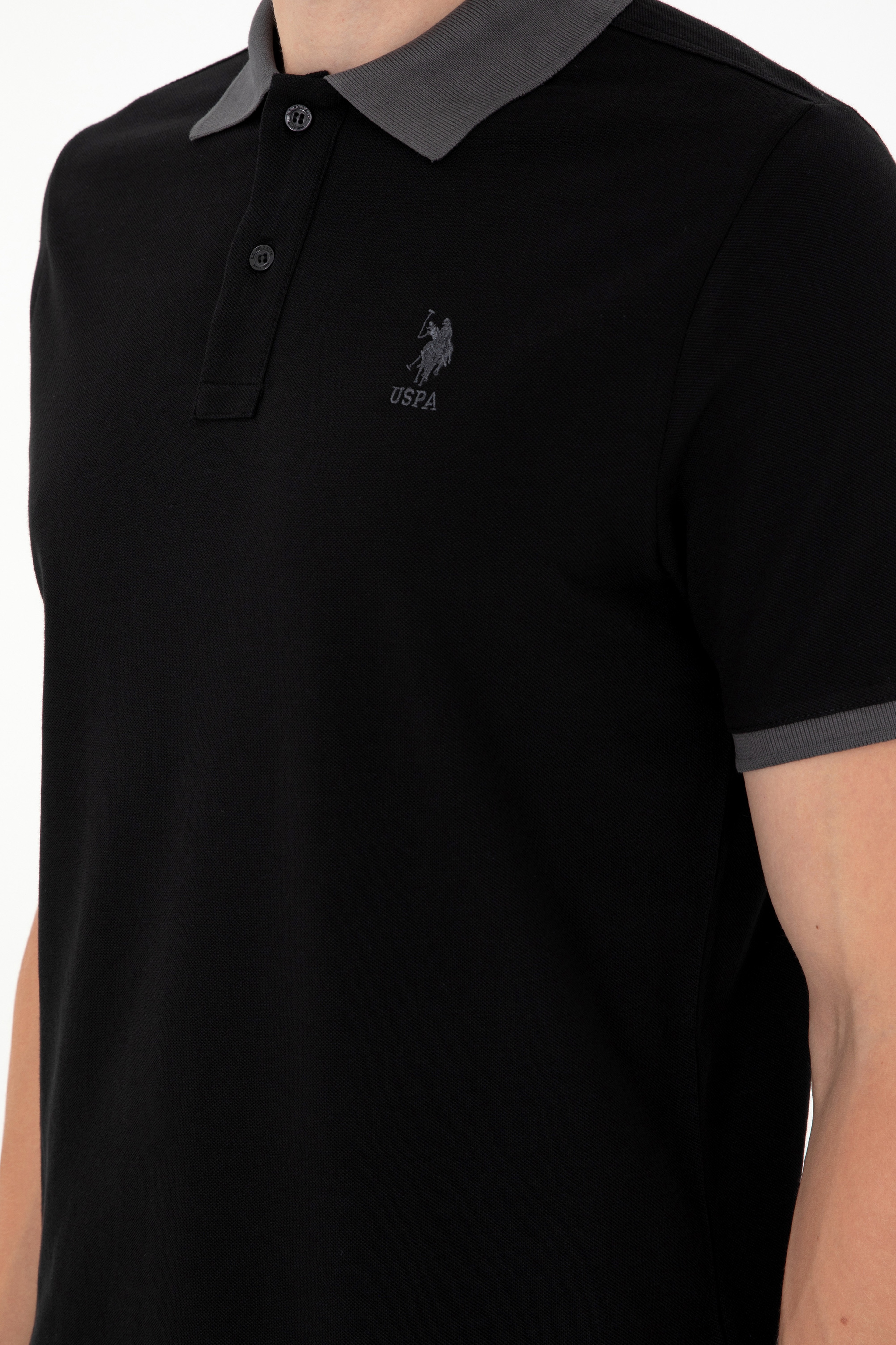 Erkek Siyah Basic Tişört - Image 7