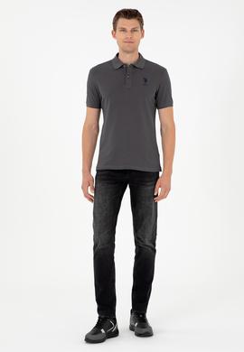 Erkek Antrasit Basic Tişört - 50284633196