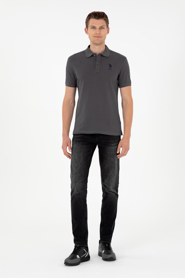 Erkek Antrasit Basic Tişört - 50284633196