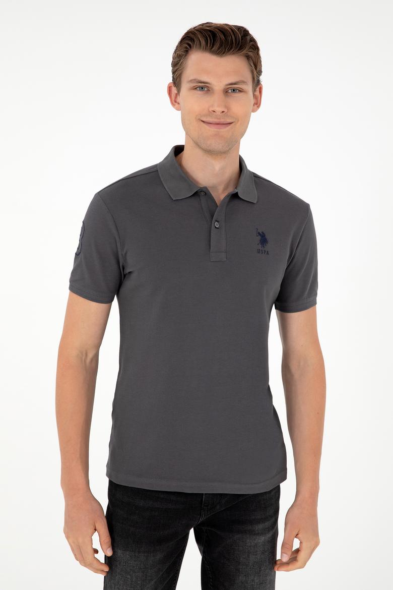 Erkek Antrasit Basic Tişört - 50284633196