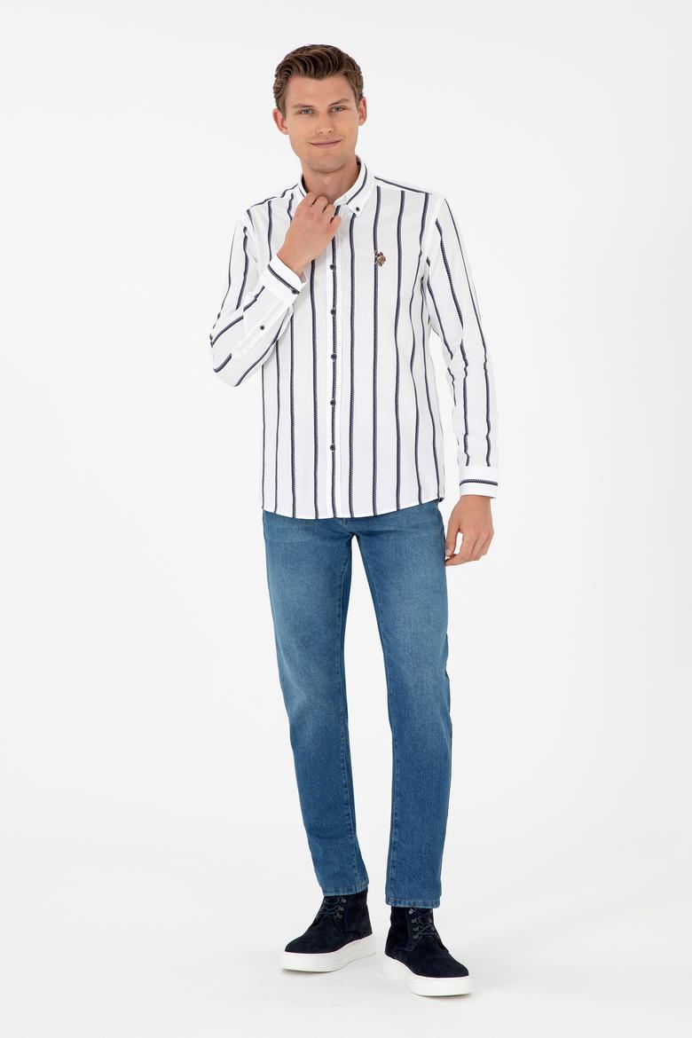 Erkek Lacivert Uzun Kollu Gömlek - 50292089002