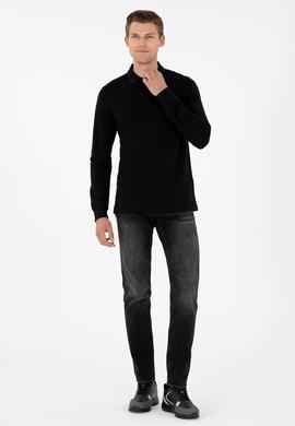 Erkek Siyah Basic Sweatshirt - 50289051077