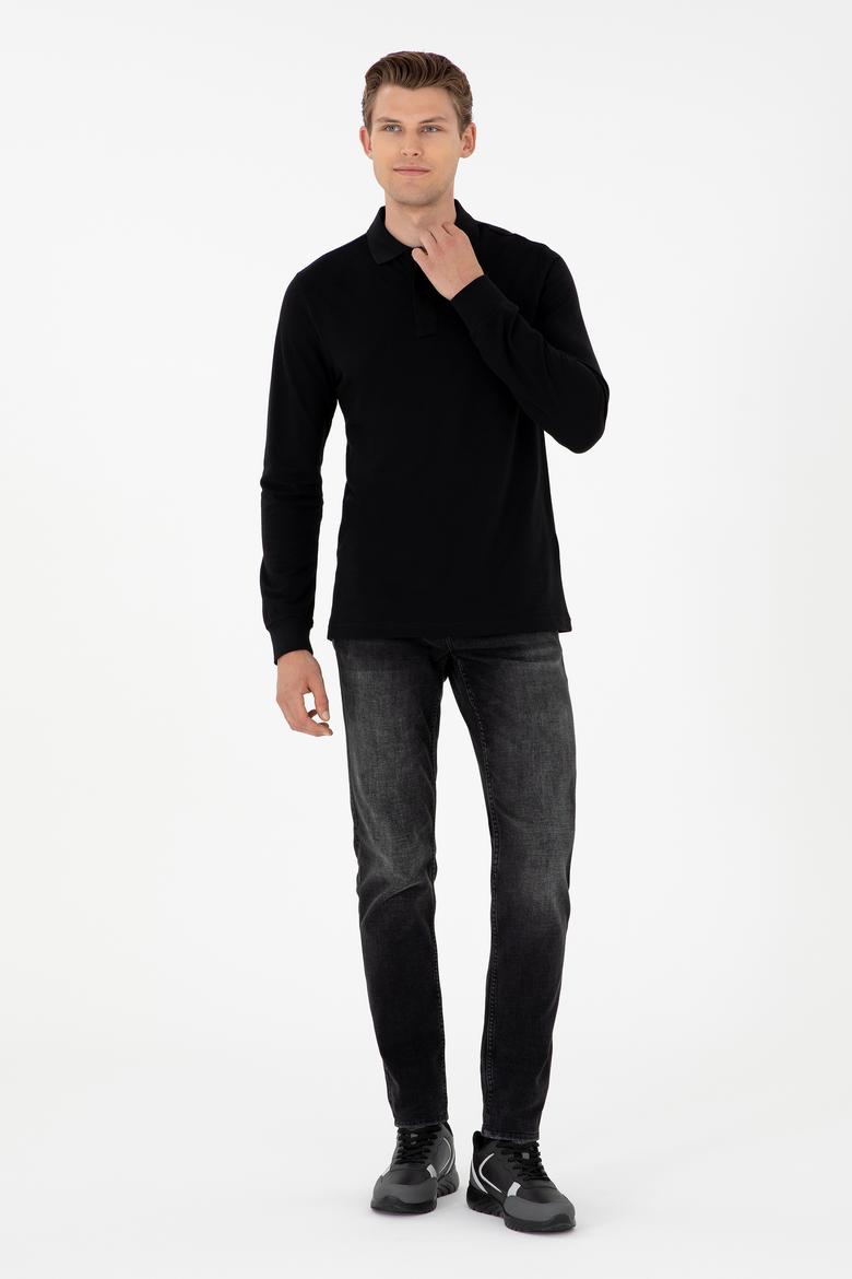 Erkek Siyah Basic Sweatshirt - 50289051077