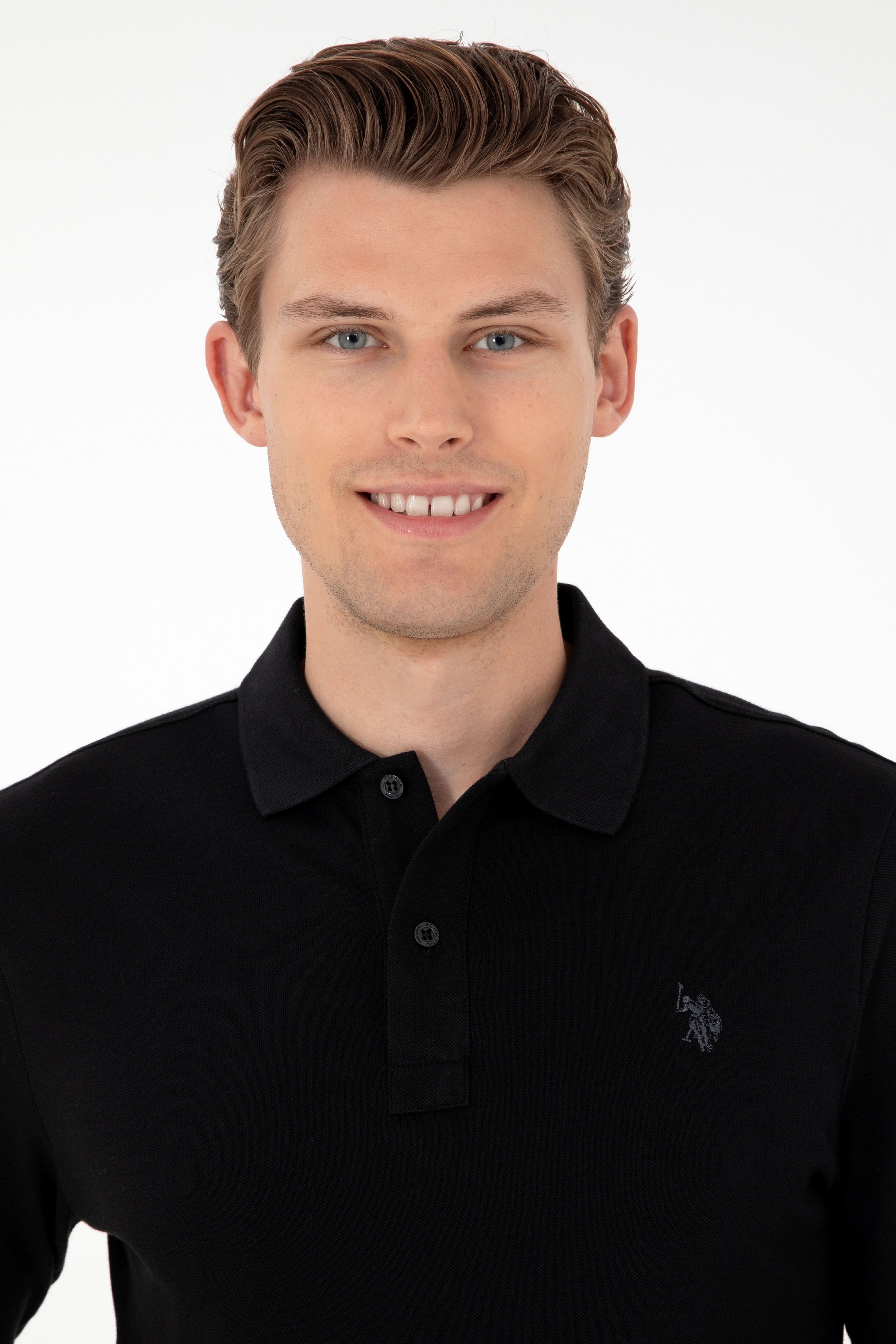 Erkek Siyah Basic Sweatshirt - Image 2