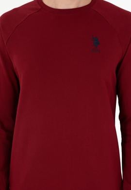 Erkek Bordo Basic Sweatshirt - 50289030046