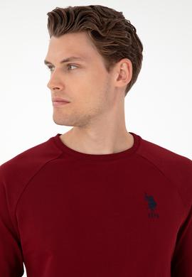 Erkek Bordo Basic Sweatshirt - 50289030046