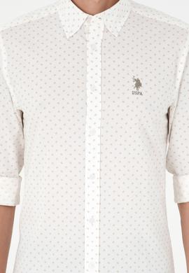 Erkek Açık Haki Uzun Kollu Gömlek - 50292113014