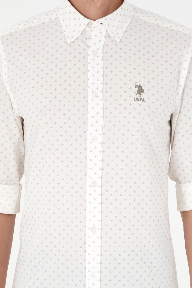 Erkek Açık Haki Uzun Kollu Gömlek - 50292113014