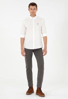 Erkek Açık Haki Uzun Kollu Gömlek - 50292113014