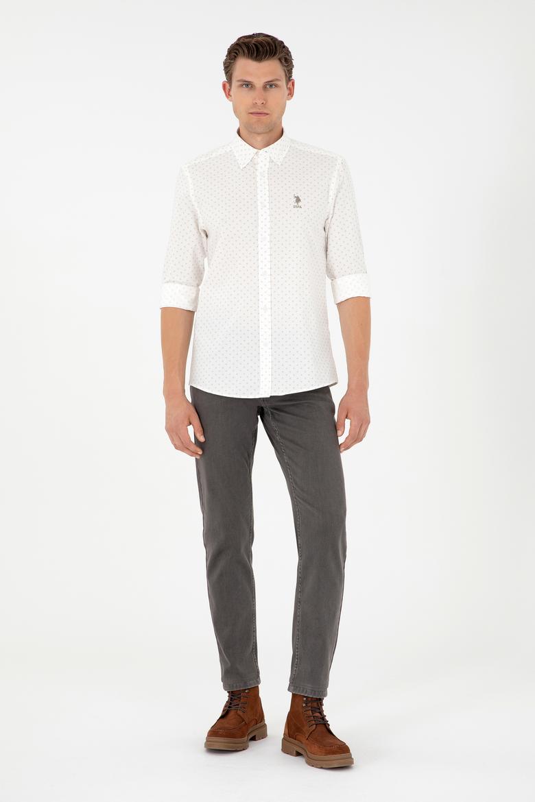 Erkek Açık Haki Uzun Kollu Gömlek - 50292113014