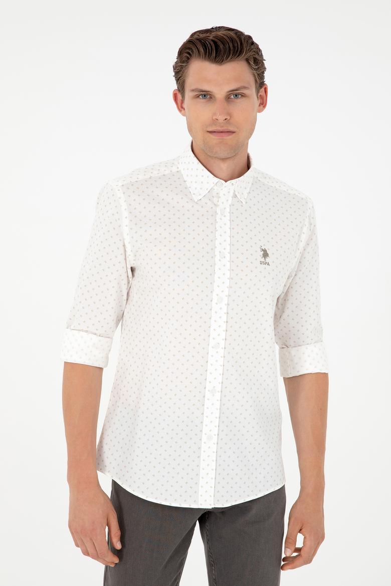 Erkek Açık Haki Uzun Kollu Gömlek - 50292113014