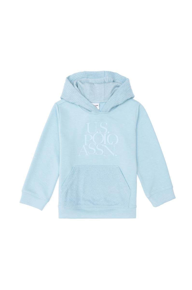 Kız Çocuk Su Yeşili Kapüşonlu Sweatshirt