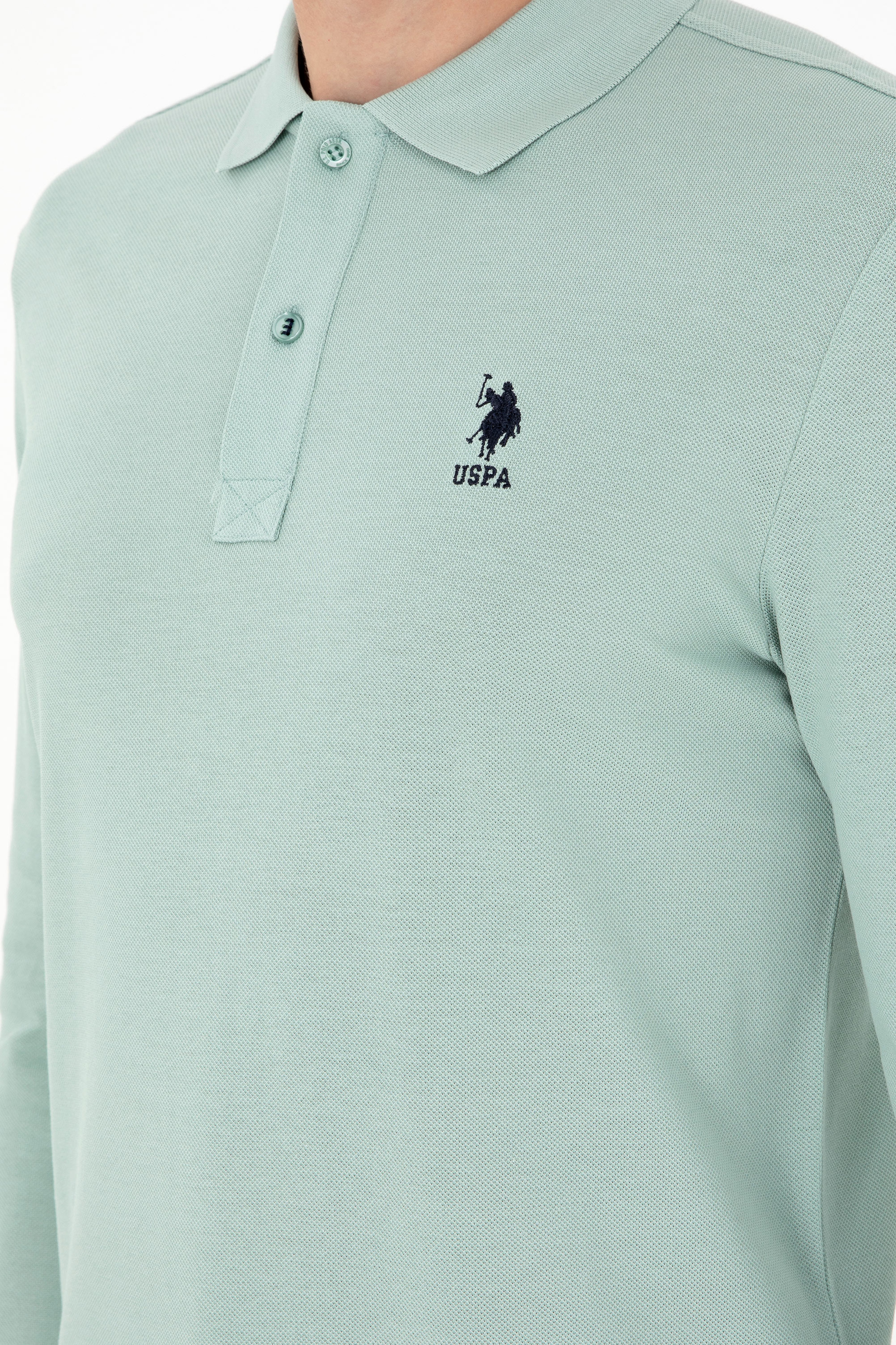Erkek Su Yeşili Basic Sweatshirt