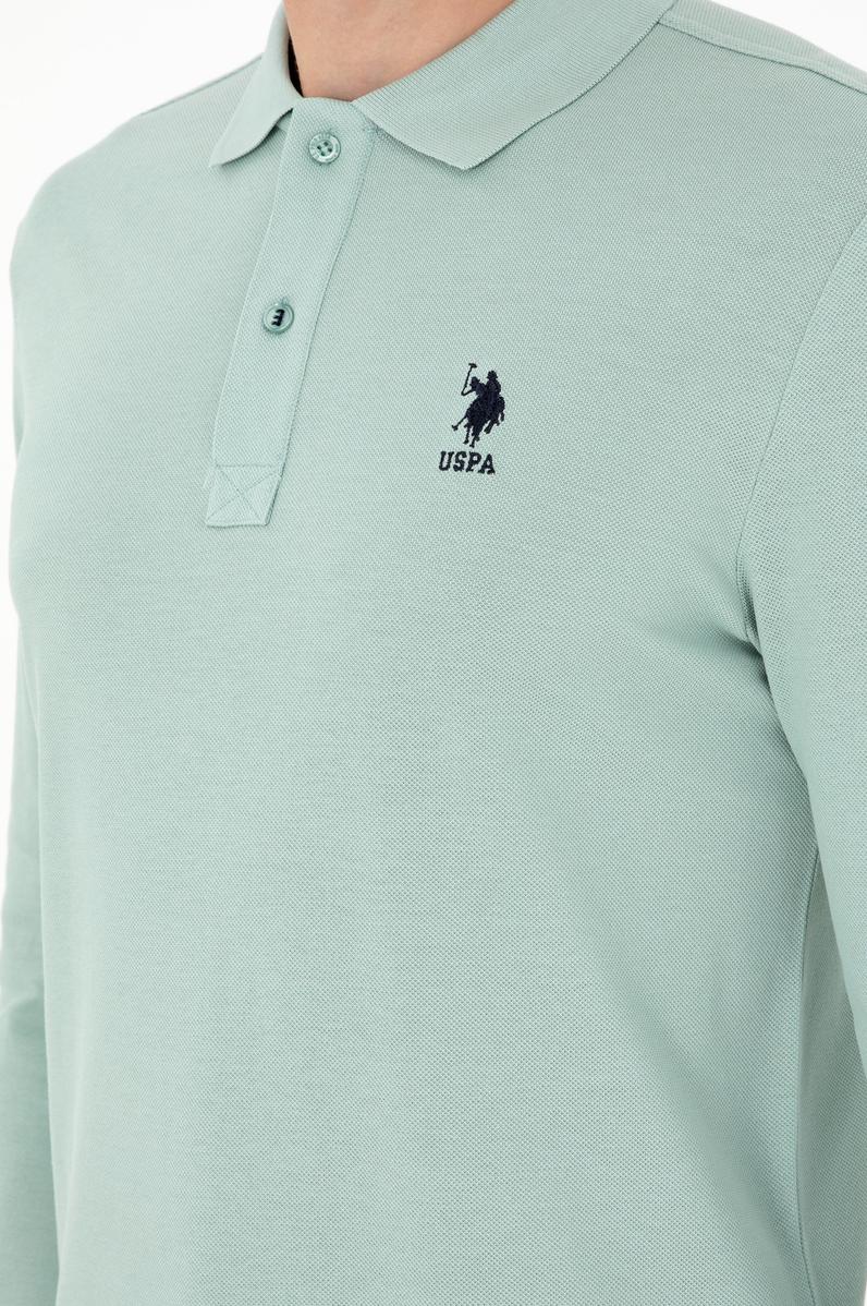 Erkek Su Yeşili Basic Sweatshirt