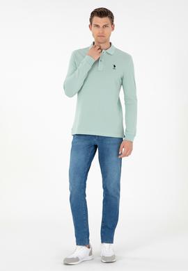 Erkek Su Yeşili Basic Sweatshirt - 50289062316