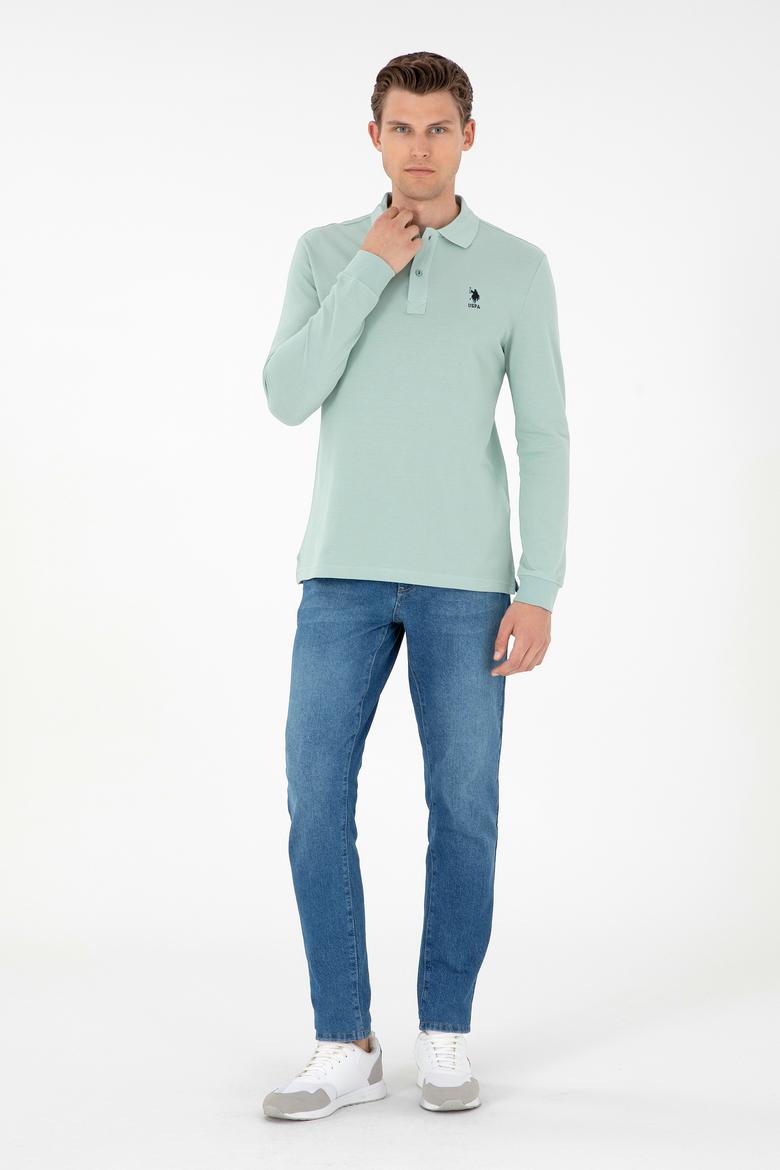 Erkek Su Yeşili Basic Sweatshirt - 50289062316