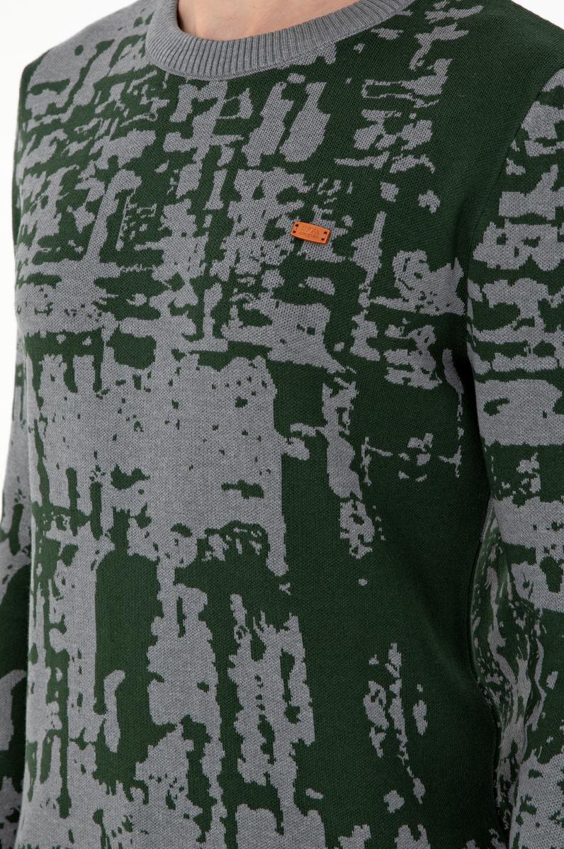 Erkek Regular Fit Bisiklet Yaka Gri Melanj Kazak