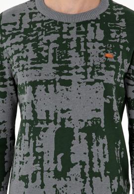 Erkek Regular Fit Bisiklet Yaka Gri Melanj Kazak - 50293153017