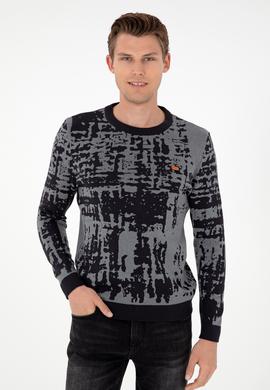 Erkek Regular Fit Bisiklet Yaka Lacivert Kazak - 50293153001
