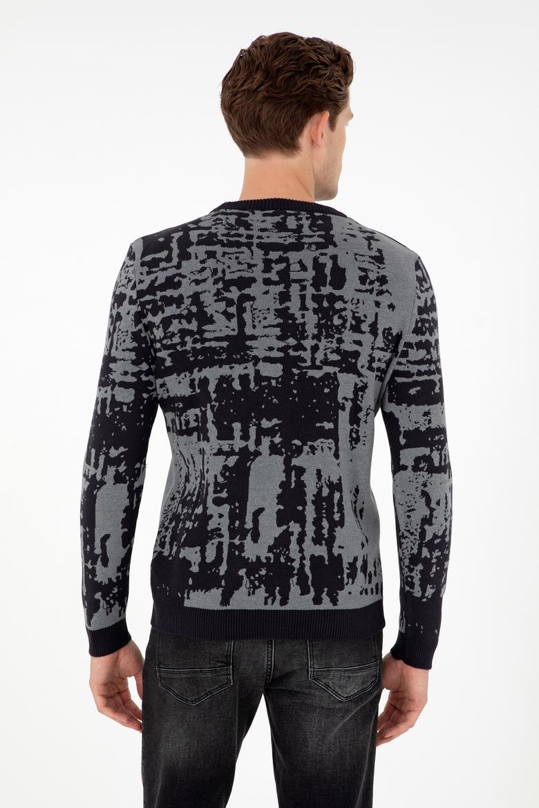 Erkek Regular Fit Bisiklet Yaka Lacivert Kazak - 50293153001