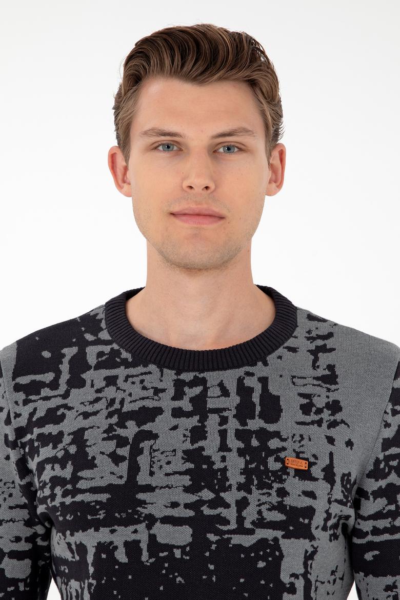 Erkek Regular Fit Bisiklet Yaka Lacivert Kazak - 50293153001